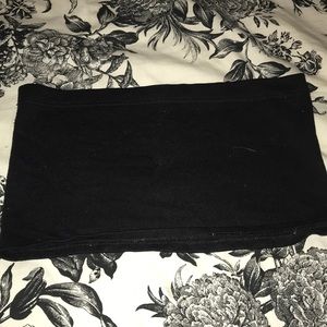 Strapless black bandeau/ cropped tube top